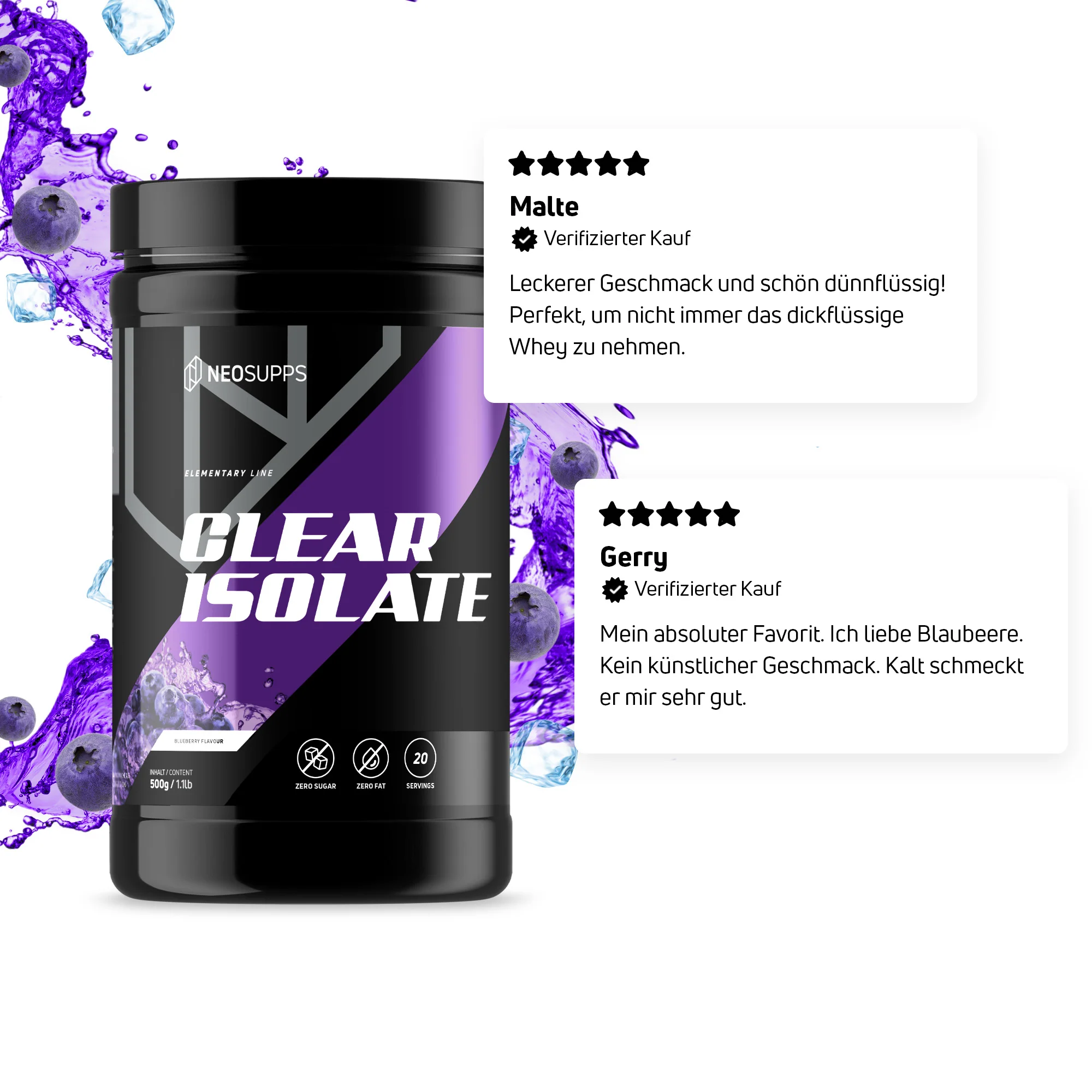 Clear Isolate - Blueberry 500g - Image 3