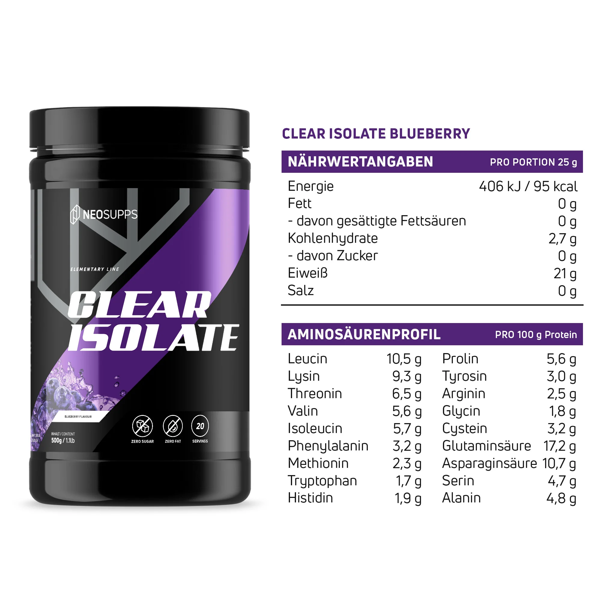 Clear Isolate - Blueberry 500g - Image 4