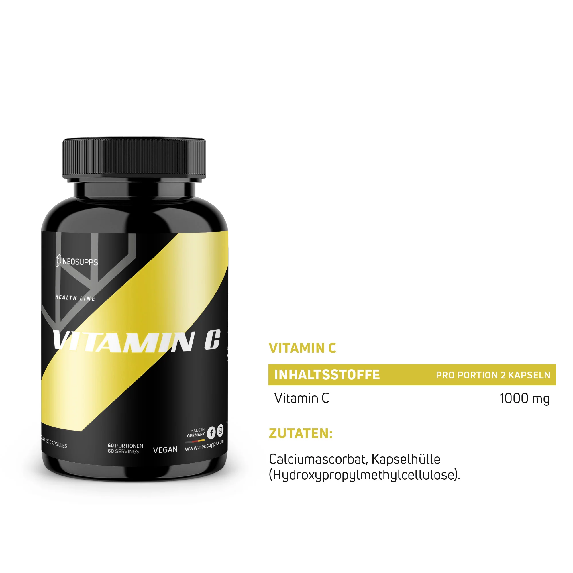 Vitamin C - 120 Kapseln - Image 3